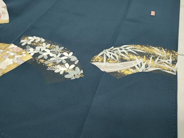 平和屋着物○豪華色留袖 作家物 刺繍 地紙重ね花文 金彩