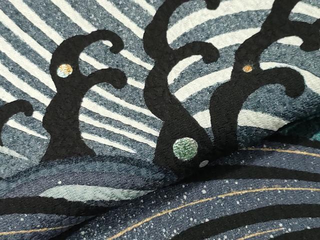 平和屋着物○訪問着 立波文 金銀彩 正絹 逸品 CAAX5847gh