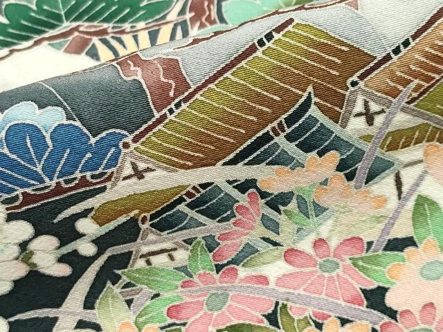 平和屋着物○本加賀友禅作家 佐藤潤 黒留袖 春の陽 正絹 逸品