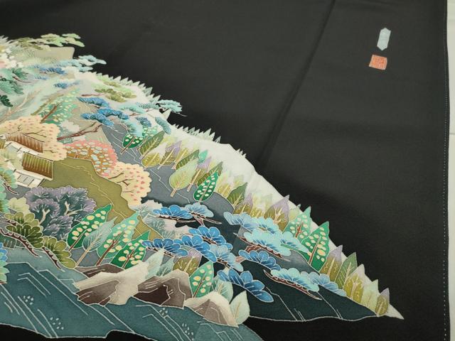 平和屋着物○本加賀友禅作家 佐藤潤 黒留袖 春の陽 正絹 逸品