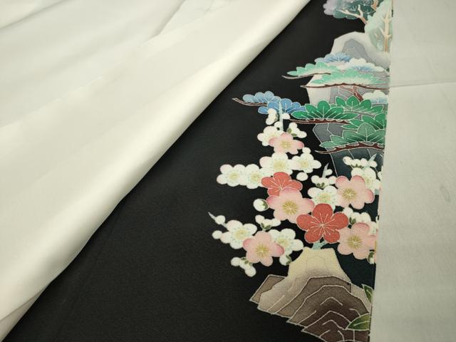 平和屋着物●本加賀友禅作家　佐藤潤　黒留袖　春の陽　正絹　逸品　CAAX5853gh 平和屋着物○本加賀友禅作家 佐藤潤 黒留袖 春の陽 正絹 逸品