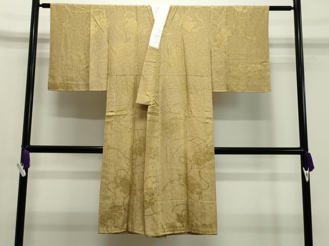 平和屋着物○上質な紬 芥子色 正絹 逸品 CAAY8185gh