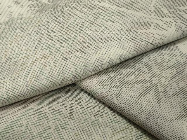 平和屋着物●本場大島紬　白大島　9マルキ　笹竹文　正絹　逸品　CAAX5875gh