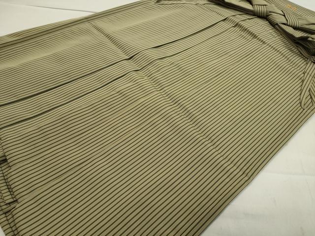 平和屋着物○男性 行灯袴 縞 本場竹鳳平作 正絹 逸品 CAAX5876ghの通販