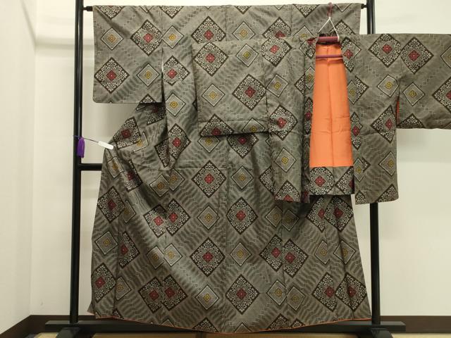 平和屋着物●本場大島紬　龍郷絣　アンサンブル　正絹　逸品　CAAX5983gh