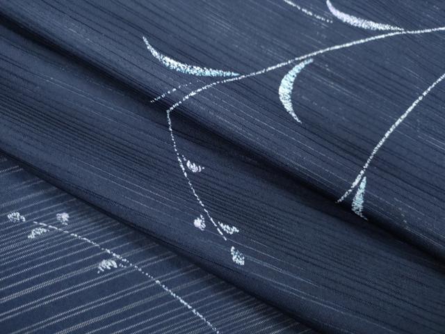 平和屋着物＊夏物　小紋　変わり絽　枝葉文　洗える着物　CAAX6255ze