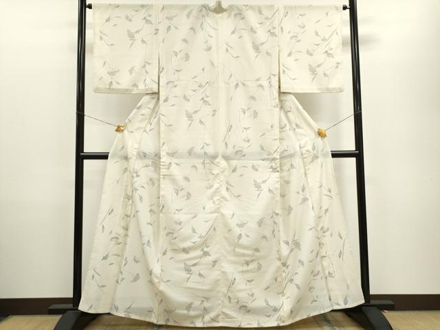 平和屋着物＊夏物　小紋　絽　枝花文　洗える着物　AABA5571sx 平和屋着物＊夏物 小紋 絽 手描き 枝花文 洗える着物 CAAX6256zeの通販
