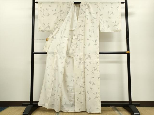 平和屋着物＊夏物　小紋　絽　手描き　枝花文　洗える着物　CAAX6256ze 平和屋着物＊夏物 小紋 絽 枝葉文 洗える着物 AAAV5266mf 平和屋着物＊ 「