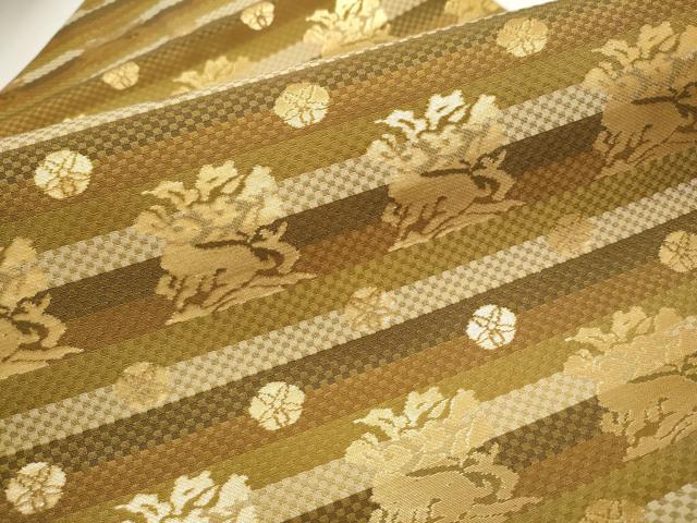 平和屋着物○九寸名古屋帯 花兎 金糸 正絹 逸品 CAAX7227hy 名古屋帯