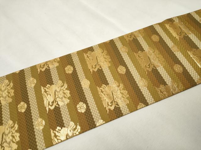 平和屋着物●九寸名古屋帯　花兎　金糸　正絹　逸品　CAAX7227hy 平和屋着物○九寸名古屋帯 花兎 金糸 正絹 逸品 CAAX7227hy 名古屋帯