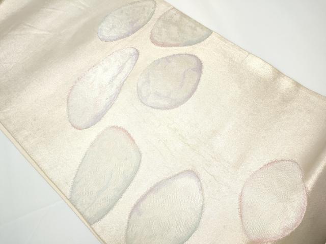 平和屋着物○西陣の名門 本家加納 六通柄袋帯 丸文 正絹 逸品