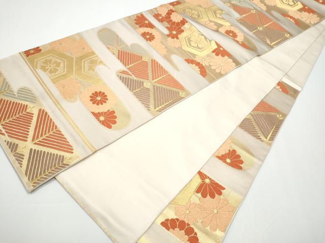 平和屋着物○西陣 川島織物 六通柄 本袋帯 唐織 エ霞亀甲