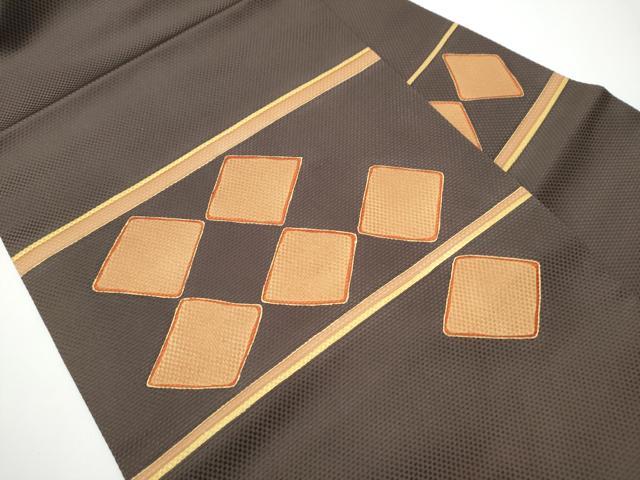 平和屋着物●九寸名古屋帯　菱文　金彩　正絹　逸品　CAAX7271hy 平和屋着物○九寸名古屋帯 菱文 金彩 正絹 逸品 CAAX7271hy