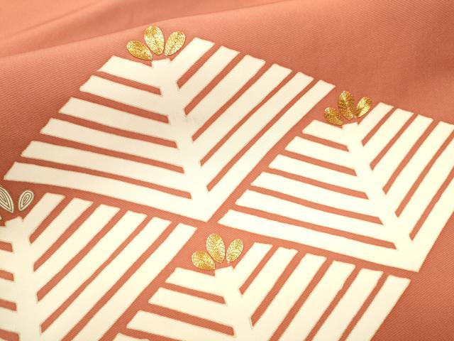 平和屋着物●塩瀬　九寸名古屋帯　駒刺繍　菱松葉文　金彩　正絹　逸品　CAAX7280hy 平和屋着物○塩瀬 九寸名古屋帯 駒刺繍 菱松葉文 金彩 正絹 逸品