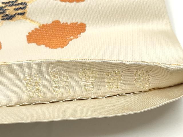 平和屋着物●龍村晋謹製　全通柄袋帯　名物彩久梅文錦　金糸　正絹　逸品　CAAX7311hy