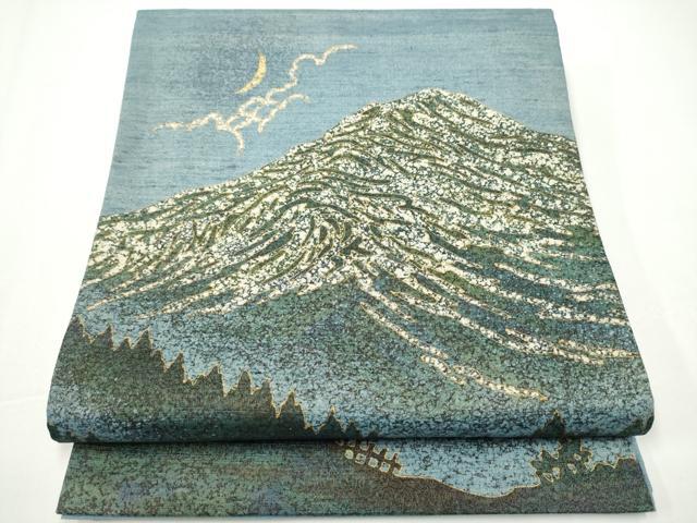 平和屋着物●日本工芸会正会員　大村禎一　六通柄　京袋帯　奥の細道　月山　金彩　正絹　逸品　CAAX7318hy