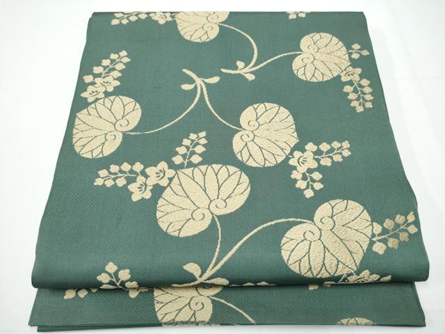 平和屋着物●六通柄　本袋帯　枝葉文　正絹　逸品　CAAX7385hy