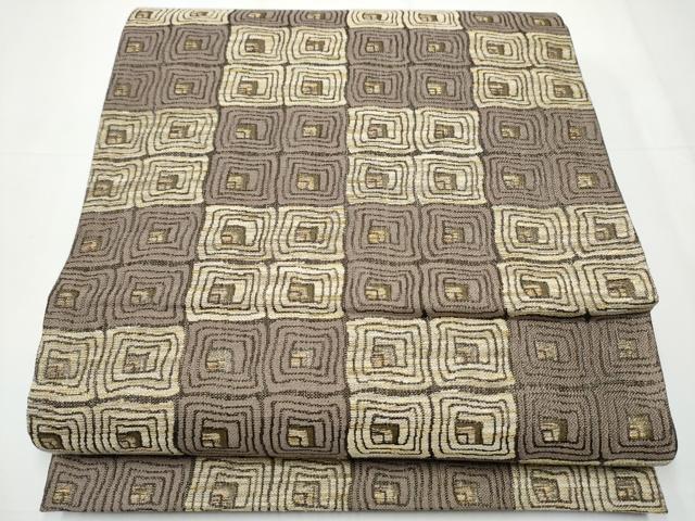 平和屋着物●六通柄袋帯　釣り灯籠　金糸　正絹　逸品　CAAX7421hy