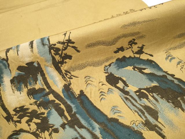 平和屋着物○太鼓柄 本袋帯 風景文 正絹 逸品 CAAX7430hy