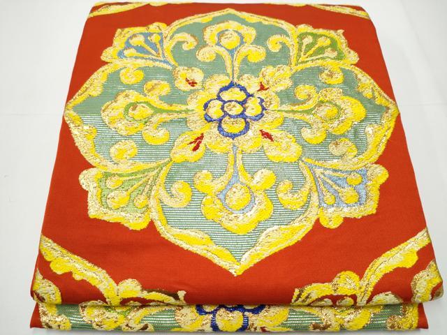 平和屋着物■極上　色無地　工字繋ぎ　南天草葉地紋　菖蒲色　逸品　DZAB1707kh5 平和屋着物□極上 色無地 工字繋ぎ 南天草葉地紋 菖蒲色 逸品 DZAB1707kh5