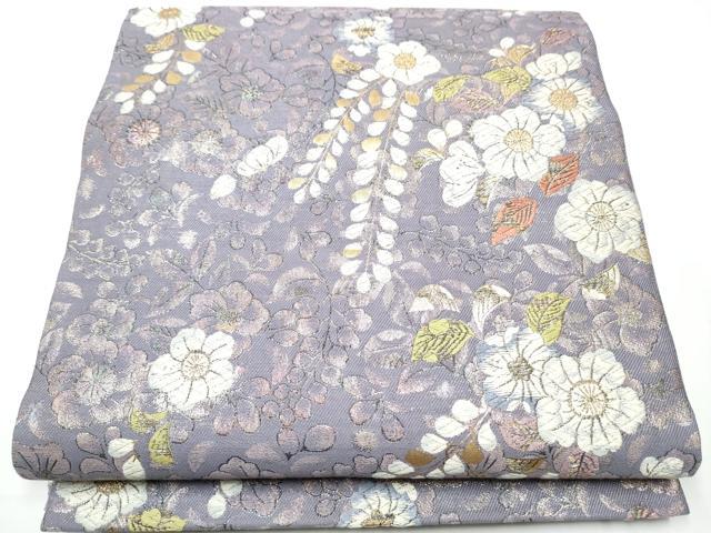 平和屋着物●六通柄袋帯　辻が花　金糸　正絹　逸品　CAAX7450hy