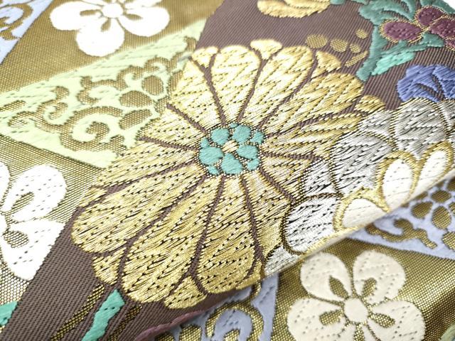 平和屋着物○六通柄袋帯 唐織 幽玄の美 宝生閑 金銀糸