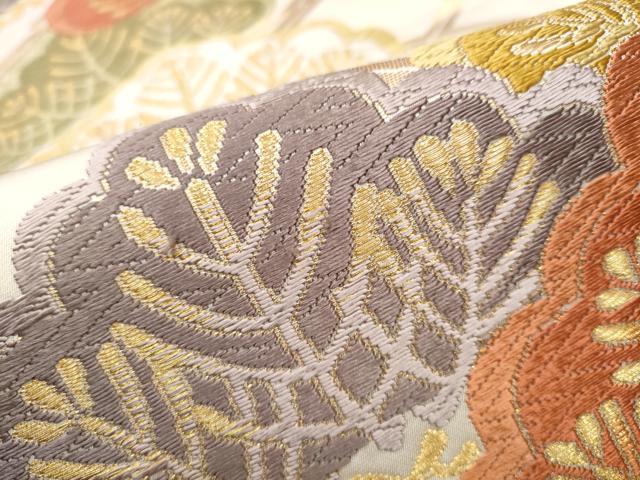 平和屋着物○六通柄袋帯 唐織 能井典雅錦 金糸 正絹 逸品