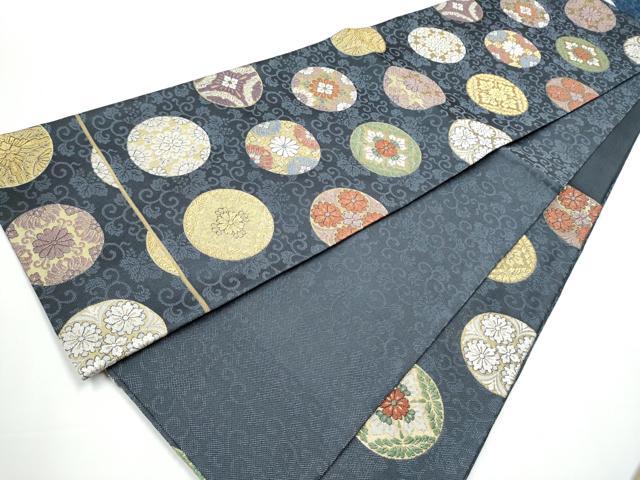 平和屋着物○両面 六通柄袋帯 唐織 舞衣 金糸 正絹 逸品 CAAX7588hy