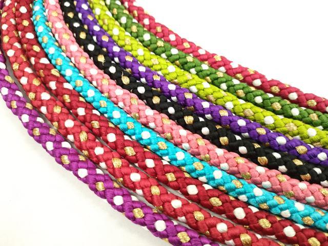 平和屋着物○和装小物 振袖用飾り組み帯締め10本セット 金糸 切り