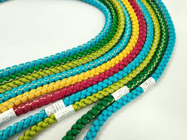 平和屋着物○和装小物 振袖用飾り付き帯締め10本セット パール 金糸