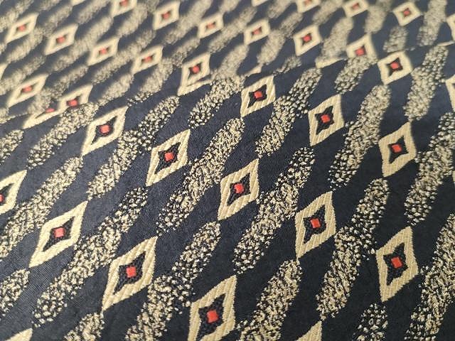 平和屋着物●全通柄袋帯　花結い　斜線文　黒地　証紙付き　正絹　逸品　未使用　CAAX9347yk 平和屋着物○全通柄袋帯 花結い 斜線文 黒地 証紙付き 正絹