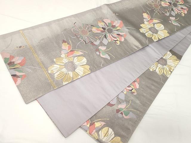 平和屋着物○六通柄袋帯 唐織 煌遊 ふたえ錦織 花蝶