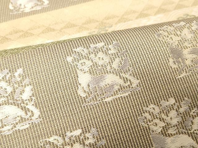 平和屋着物●六通柄袋帯　名物裂　金糸　正絹　逸品　CAAX9359yk 平和屋着物○六通柄袋帯 名物裂 金糸 正絹 逸品 CAAX9359yk