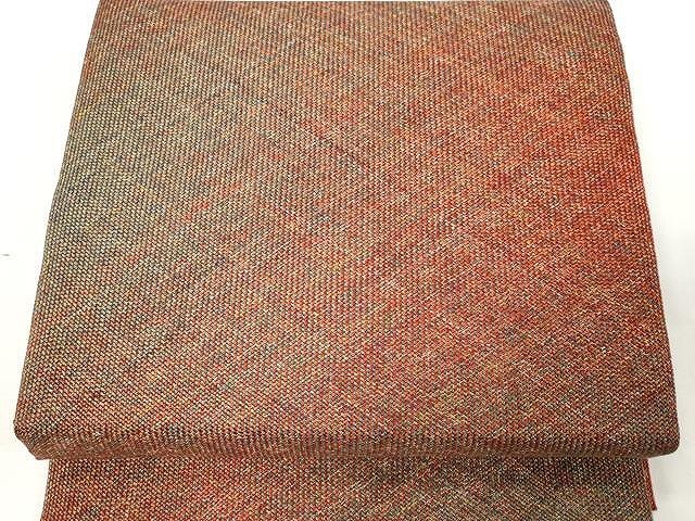 平和屋着物●八寸名古屋帯　組織　霞文　金糸　正絹　逸品　未使用　CAAX9378yk