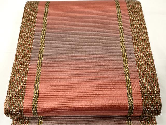 平和屋着物●ひなや工房　くむ・あむ・おる　伊豆蔵明彦　唐組　全通柄袋帯　吉祥文　金糸　正絹　逸品　CAAX9400yk