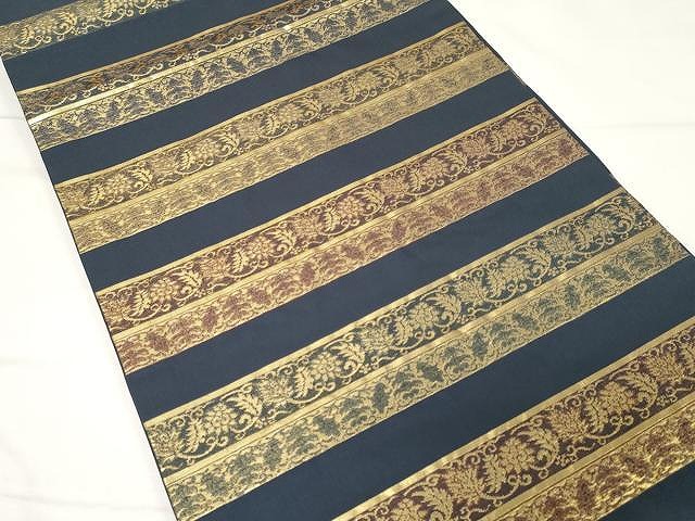 平和屋着物 本場筑前博多織 八寸名古屋帯 葡萄蔦の葉花文
