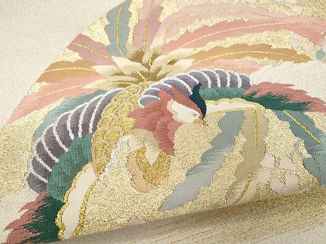 平和屋着物○爪＆#25620；き本綴れ 太鼓柄袋帯 鳳凰花文