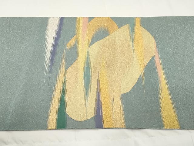 平和屋着物○綴れ 太鼓柄袋帯 遠山文 金銀糸 正絹 逸品 CAAX9506yk