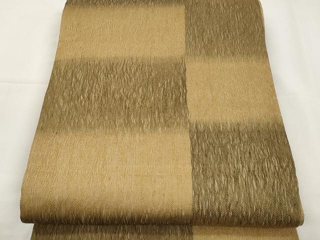 平和屋着物▽スリーシーズン　春夏秋　全通柄袋帯　櫛織　市松文　正絹　逸品　CAAX9560yk 平和屋着物○スリーシーズン 春夏秋 全通柄袋帯 櫛織 市松