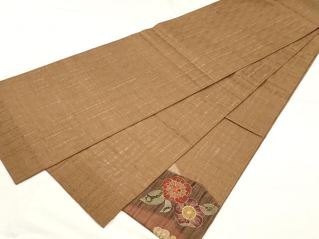 平和屋着物▽スリーシーズン　春夏秋　太鼓柄袋帯　刺繍　櫛織　舞花文　金彩　正絹　逸品　CAAX9563yk_5