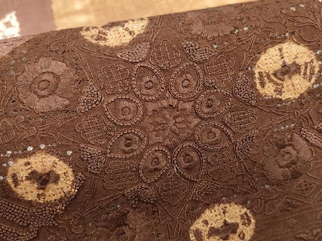 平和屋着物○中国三大刺繍 スワトウ刺繍 相良刺繍 全通柄袋帯