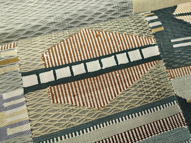 平和屋着物▽スリーシーズン　春夏秋　太鼓柄袋帯　すくい織　吉祥文　正絹　逸品　CAAX9576yk_2