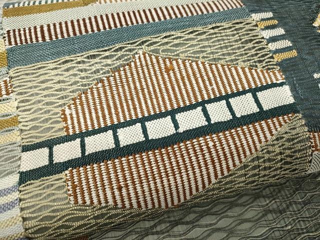 平和屋着物▽スリーシーズン　春夏秋　太鼓柄袋帯　すくい織　吉祥文　正絹　逸品　CAAX9576yk_3