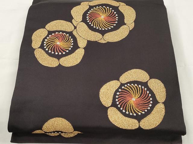 平和屋着物●六通柄　本袋帯　舞花文　金銀糸　正絹　逸品　CAAX9588yk