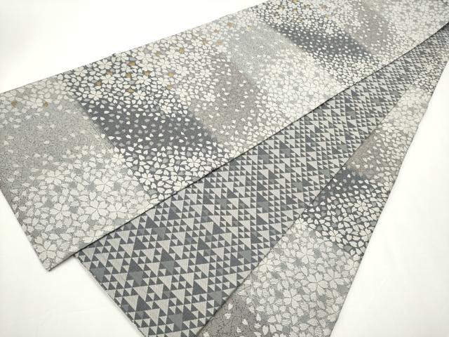 平和屋着物○両面 全通柄袋帯 舞桜文 金糸 正絹 逸品 CAAY2405hyの通販