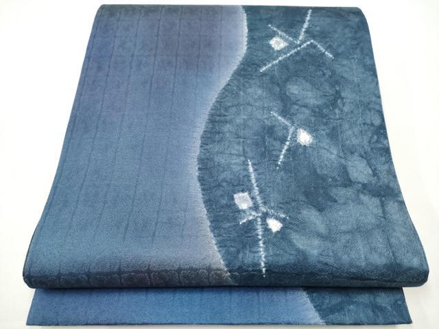 平和屋着物●絞り染色作家　藤井浩　アトリエフジコウ　六通柄袋帯　霞文　正絹　逸品　CAAY2409hy