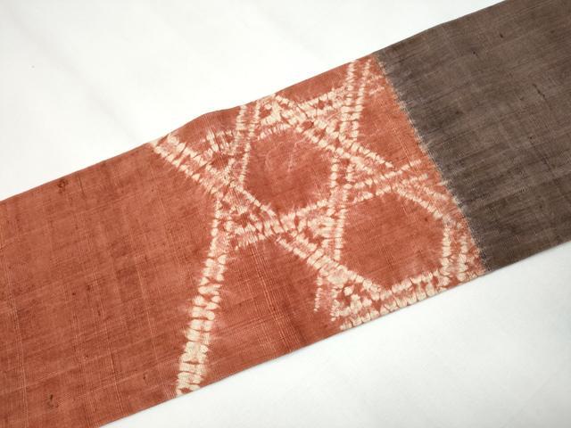 平和屋着物○九寸名古屋帯 紬地 絞り 籠目 正絹 逸品 CAAY2441hy