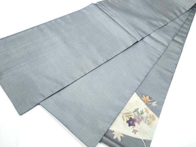 平和屋着物●太鼓柄袋帯　すくい織　遠山流水草花文　金糸　正絹　逸品　CAAY2493hy 平和屋着物○太鼓柄袋帯 すくい織 遠山流水草花文 金糸 正絹 逸品