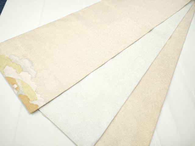 平和屋着物○爪掻き本綴れ 両面 太鼓柄袋帯 手おり 雲重ね