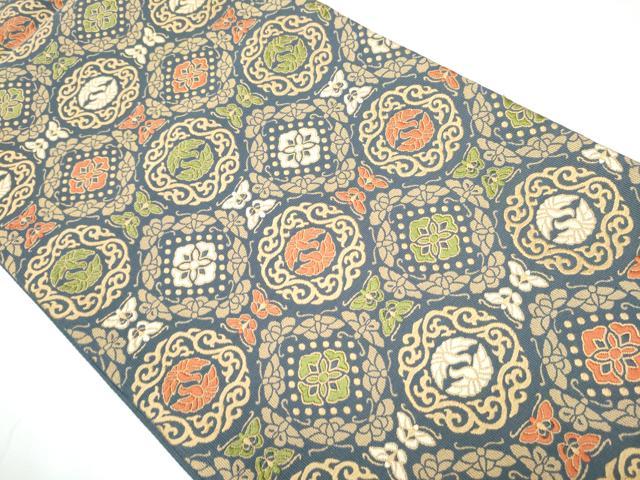 平和屋着物○名物裂一筋 西陣・あらいそ謹製 六通柄袋帯 唐織